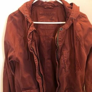 Rust Red/Orange American Eagle Men’s Parka Jacket